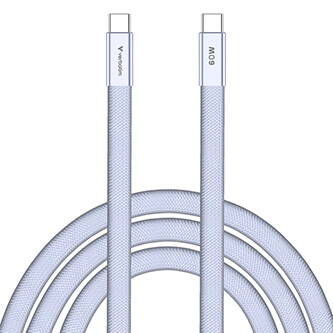 Verbatim USB-C kabel SoftTouch USB C samec - USB C samec, 60W, 1.2m, Fialová, box, 30275