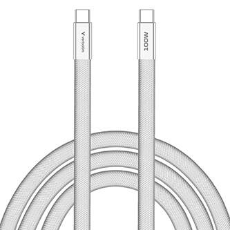 Verbatim USB-C kabel SoftTouch USB C samec - USB C samec, 100W, 1.2m, Bílá, box, 30277