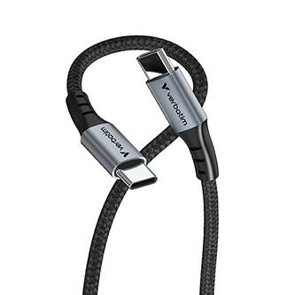 Verbatim USB kabel USB C samec - USB C samec, 100W, 1.2m, černý, box, 31846