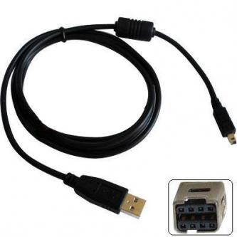Kabel USB (2.0), USB A M- 8 pin M, 1.8m, černý, Logo, MINOLTA