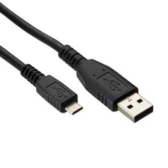 Kabel USB (2.0), USB A M- USB micro M, 0.6m, černý