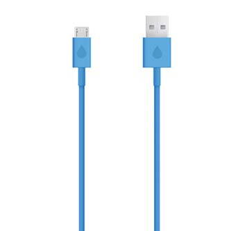 Kabel USB (2.0), USB A M- USB micro M, 1m, modrý