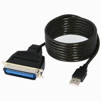 Kabel USB (1.1), USB A M- LPT M, 2m, černý, IEEE 1284