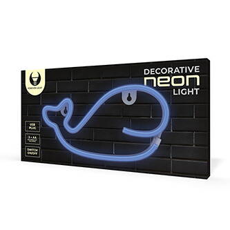 Neon LED Light WHALE blue Bat + USB FLNE19 Forever Light