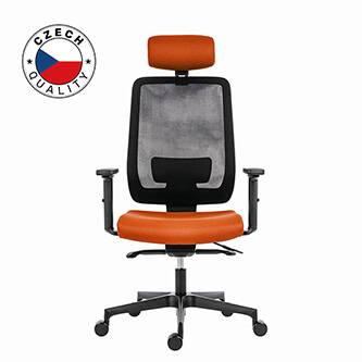 Powerton Kancelářské ergonomické křeslo Lucie, Oranžové