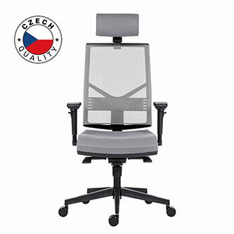 Powerton Kancelářské ergonomické křeslo Marie, Šedé