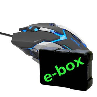 E-Blue Myš Auroza Gaming, 4000DPI, optická, 6tl., 1 kolečko, drátová USB, černá, herní, e-box