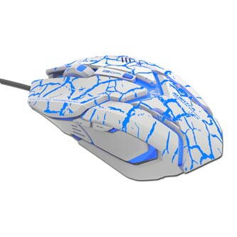 E-Blue Myš Auroza Gaming, 4000DPI, optická, 6tl., 1 kolečko, drátová USB, bílá, herní