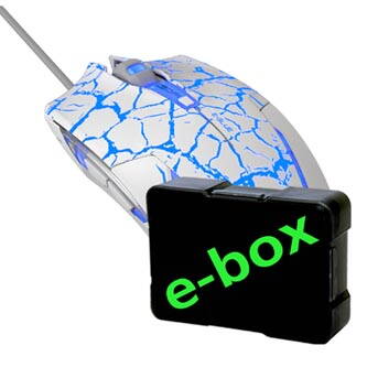 E-Blue Myš Cobra, 2500DPI, optická, 6tl., 1 kolečko, drátová USB, bílo-modrá, herní, e-box