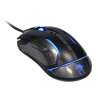 E-Blue Myš Auroza Gaming FPS, 8200DPI, laserová, 6tl., 1 kolečko, drátová USB, černá, herní, RGB podsvícení