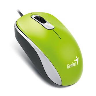 Genius Myš DX-110, 1000DPI, optická, 3tl., 1 kolečko, drátová USB, zelená