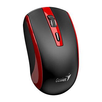 Myš bezdrátová, Genius ECO-8150, černo-červená, optická, 1200DPI