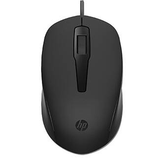 HP myš 150 1600DPI, optická, 3tl., 1 kolečko, drátová USB-A, černá, 1 ks Windows 7,8,10, Mac 10.1 a vyšší