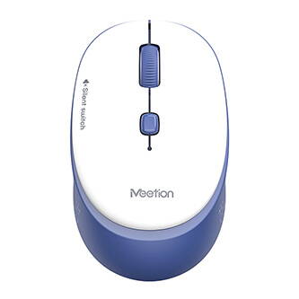 Meetion R571 Myš bezdrátová, bílo-modrá, 1600DPI