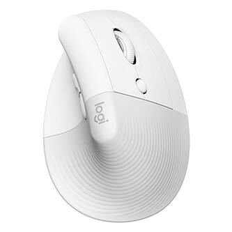 Logitech Myš LIFT, 4000DPI, bluetooth, optická, 6tl., bezdrátová, bílá, 1 ks AA, ergonomická, vertikální