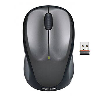 Logitech Myš M235, 1000DPI, 2.4 [GHz], optická, 3tl., 1 kolečko, bezdrátová, černá, 1 ks AA, k notebooku, univerzální