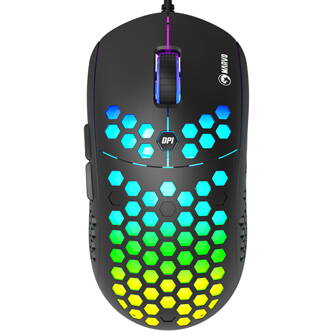 Marvo Myš M399, 6400DPI, optická, 6tl., 1 kolečko, drátová USB, černá, herní, podsvícená