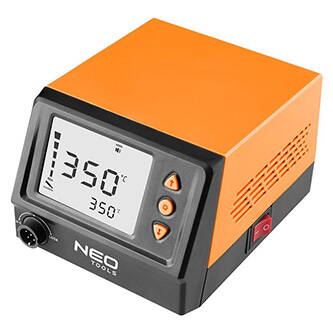 Pájecí stanice 60W, NEO TOOLS LCD displej, ochrana heslem, automatické vypnutí, oranžová