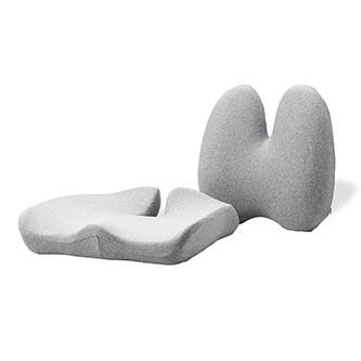 Set bederní opěrky a podsedáku, pod hýždě, ergonomický, šedý, paměťová pěna, Powerton