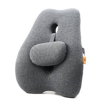 Bederní opěrka, bedra, ergonomický, šedá, paměťová pěna, Powerton