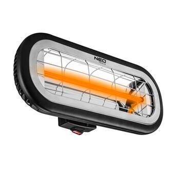 Infra zářič (ohřívač) NEO TOOLS 90-032, 2000W, IP65, Low Glare Amber Lamp, pro vyhřívání podlah a prostor skladů a stavenišť