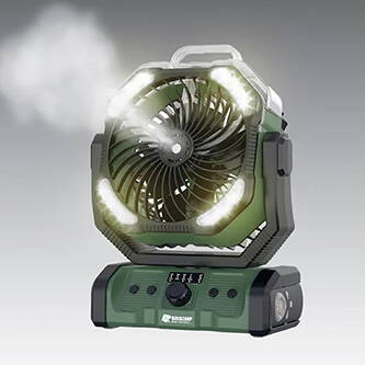 Ventilátor s rozprašovačem a powerbankou, FRT_HC_041, aku, 5V, 20000 mAh, slouží i jako powerbanka, IP66, USB-C, Format1