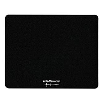 Podložka pod myš, Polyprolylen, černá, 24x19cm, 0.4mm, Logo, antimikrobiální