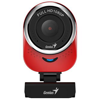 Genius Full HD Webkamera QCam 6000, 1920x1080, USB 2.0, červená, Windows 7 a vyšší, FULL HD, 30 FPS