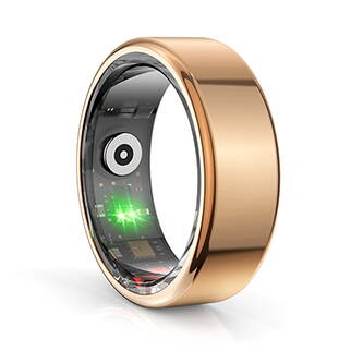 Smart RING zlatý, měření tlaku, srdeč. tepu, monitoring spánku,8", Powerton