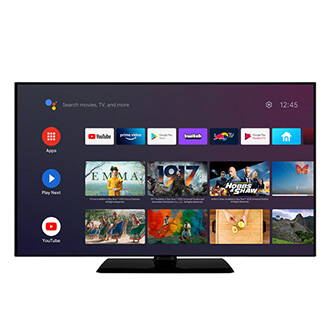 Televize Orava, LT-ANDR43 4K1, 43", 4K UHD 3840 x 2160, černá, Android TV