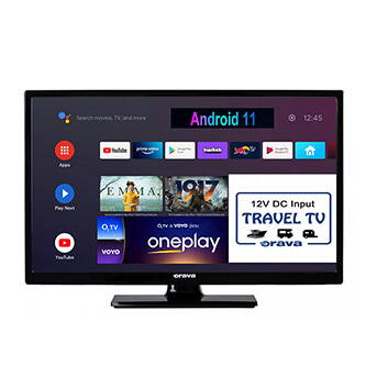 Televize Orava, LT-ANDR24 1224, 24", HD Ready 1366x768, 50/60 Hz, černá, Android TV