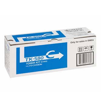 Kyocera originální toner TK580C, cyan, 2800str., 1T02KTCNL0, Kyocera FS- C5150DN, O