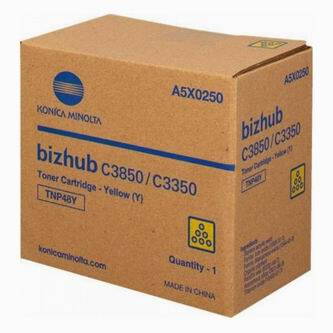 Konica Minolta originální toner A5X0250, yellow, 10000str., TNP48Y, Konica Minolta Bizhub C3350, C3850, O