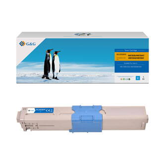 G&G kompatibilní toner s 44973535, cyan, 1500str., NT-COC301FC, pro OKI C301, C321, MC332, MC342, N