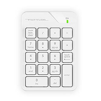 A4Tech FStyler FGK21C numerická klávesnice bezdrátová bílá