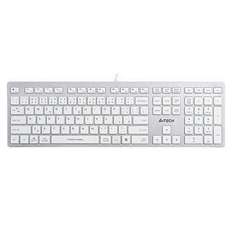 A4Tech FX50, Klávesnice CZ, klasická, nízkoprofilová typ drátová (USB), bílá