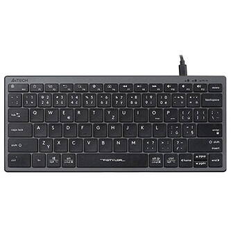 A4Tech FX51, Klávesnice CZ, bez numeriky, nízkoprofilová typ drátová (USB), šedá