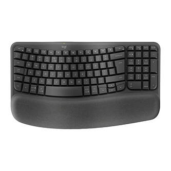 Logitech WAVE KEYS klávesnice, bezdrátová CZ/SK, šedá ergonomická