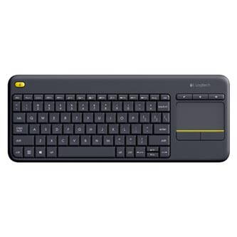 Logitech K400 Plus, Klávesnice AA, CZ, multimediální, 2.4 [GHz], bezdrátová, černá