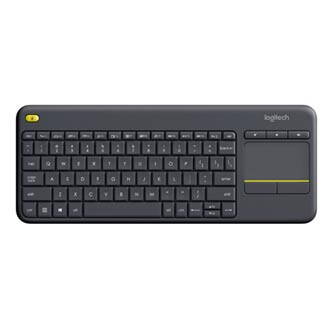 Logitech Klávesnice K400 Plus, AA, multimediální, 2.4 [GHz], černá, bezdrátová, US