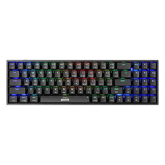 Marvo SHOGO 78, klávesnice US, herní, drátová (USB), černá, mechanická, podsvícení