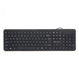 Powerton WPK102, Slim klávesnice CZ/SK, klasická, drátová (USB), černá, tichá