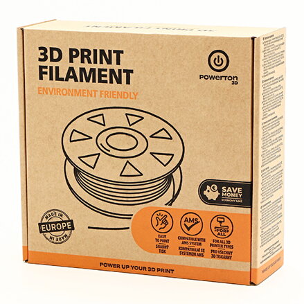 Powerton 3D filament, Economy Line, ASA standard, 1,75mm, 1000g, 0022, stormy grey Powerton 3D filament, Economy Line, ASA standard, 1,75mm, 1000g, 0022, stormy grey