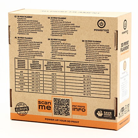 Powerton 3D filament, Economy Line, ASA standard, 1,75mm, 1000g, 0022, stormy grey Powerton 3D filament, Economy Line, ASA standard, 1,75mm, 1000g, 0022, stormy grey