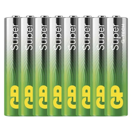 Baterie alkalická, AAA (LR03), AAA, 1.5V, GP, blistr, 6+2 pack