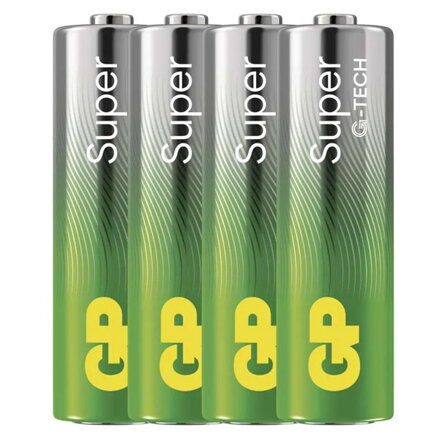 Baterie alkalická, AA, 1.5V, GP, blistr, 4-pack, SUPER