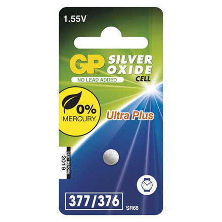 Baterie oxid stříbra, SR66, 1.55V, GP, blistr, 1-pack, 377F