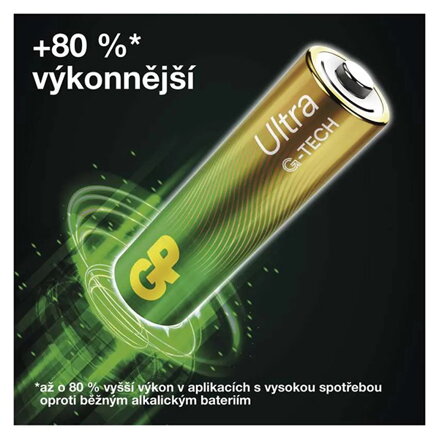 Baterie alkalická, AAA (LR03), AAA, 1.5V, GP, blistr, 8 pack, ULTRA