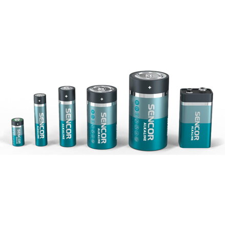 Baterie alkalická, AA, 1.5V, Sencor, blistr, 4-pack