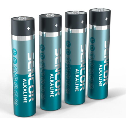 Baterie alkalická, AAA, 1.5V, Sencor, blistr, 6-pack